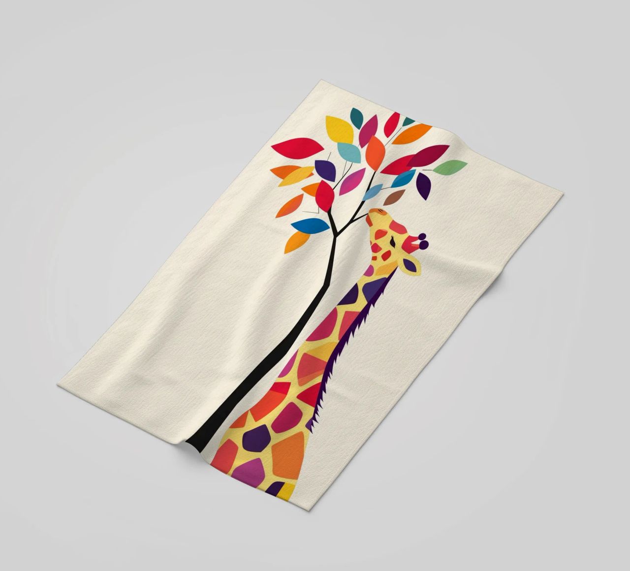 Giraffa con albero telo mare da DreamPixel