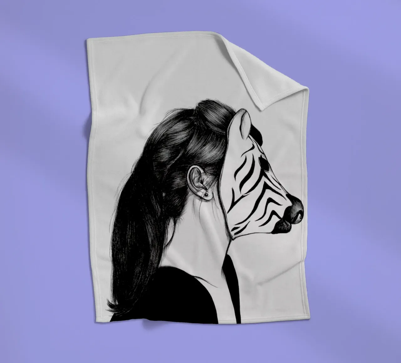 Peculiar Zebra coperta in pile da The White Deer