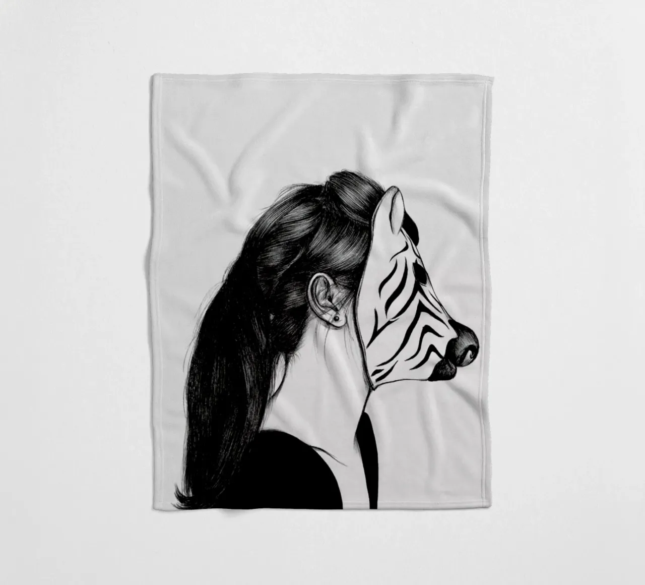 Peculiar Zebra coperta in pile da The White Deer