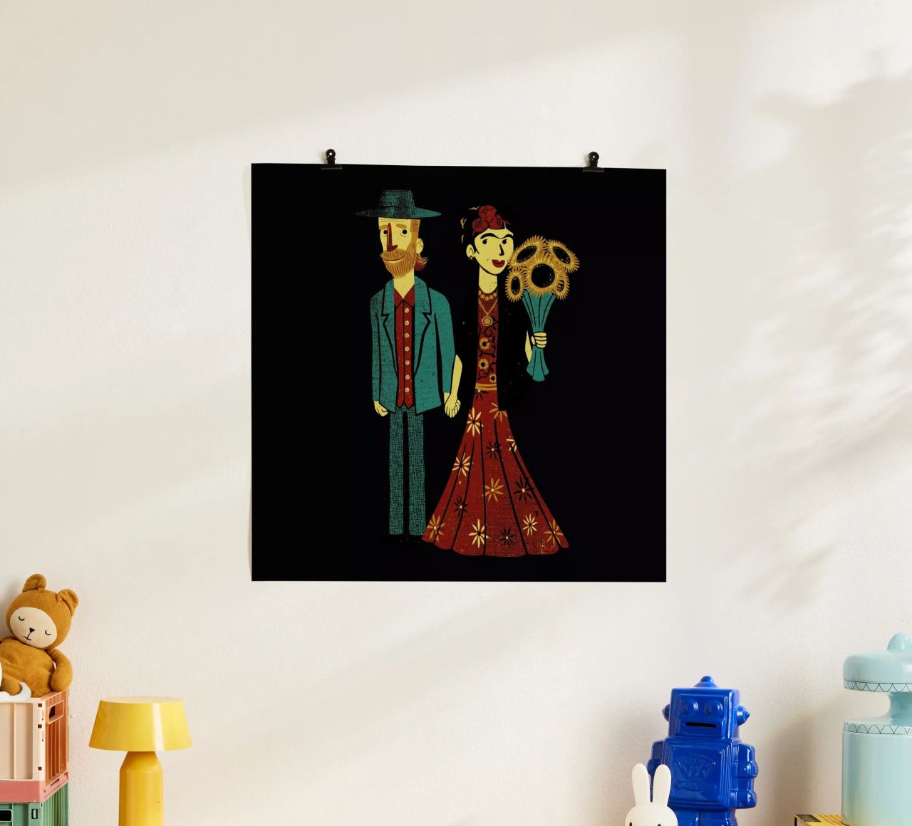 Love Is Art Frida and Van Gogh Poster von Tobe Fonseca