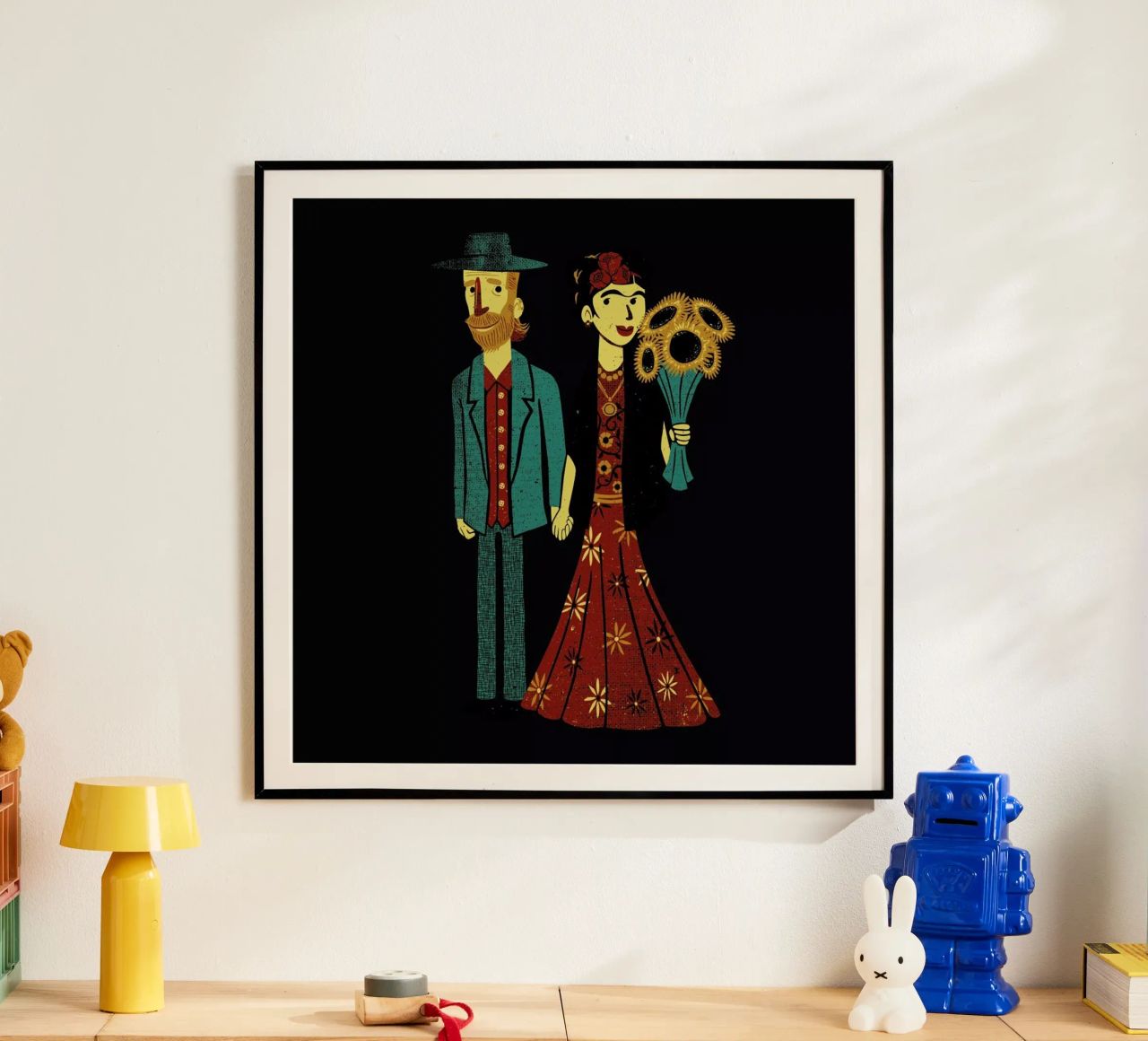 Love Is Art Frida and Van Gogh Poster von Tobe Fonseca
