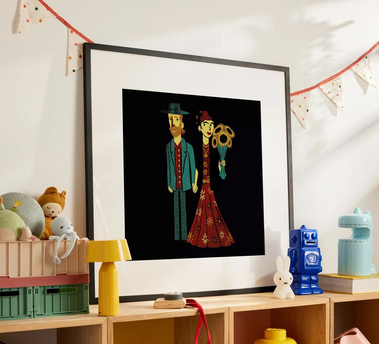 Love Is Art Frida and Van Gogh Poster von Tobe Fonseca