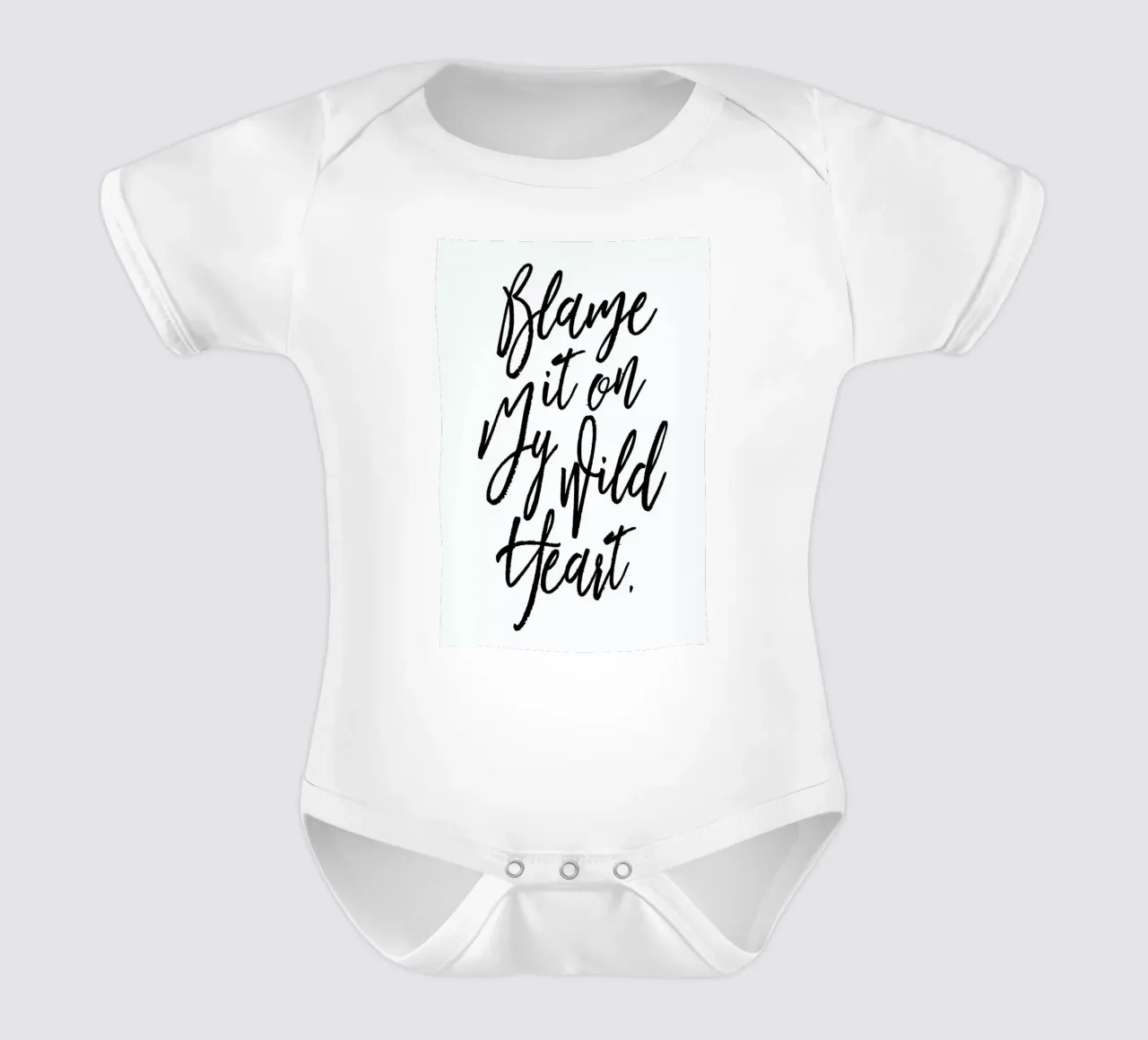 Blame It On My Wild Heart short-sleeve baby romper by Honeymoon Hotel