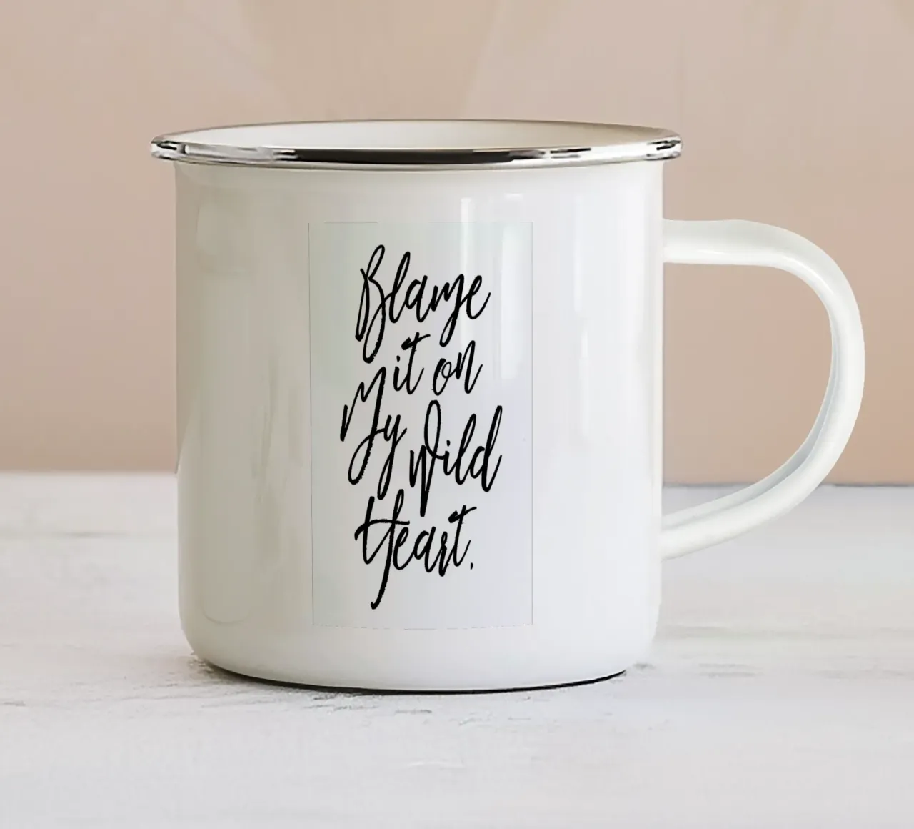 Blame It On My Wild Heart Emaille Tasse von Honeymoon Hotel