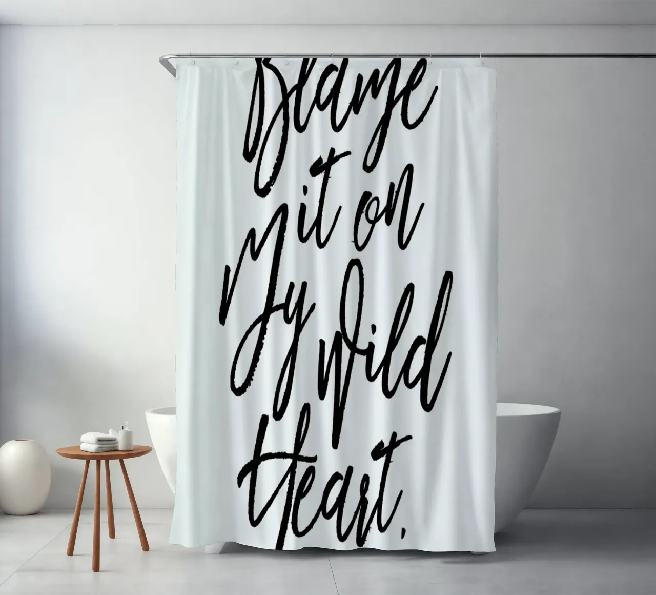 Blame It On My Wild Heart Duschvorhang von Honeymoon Hotel