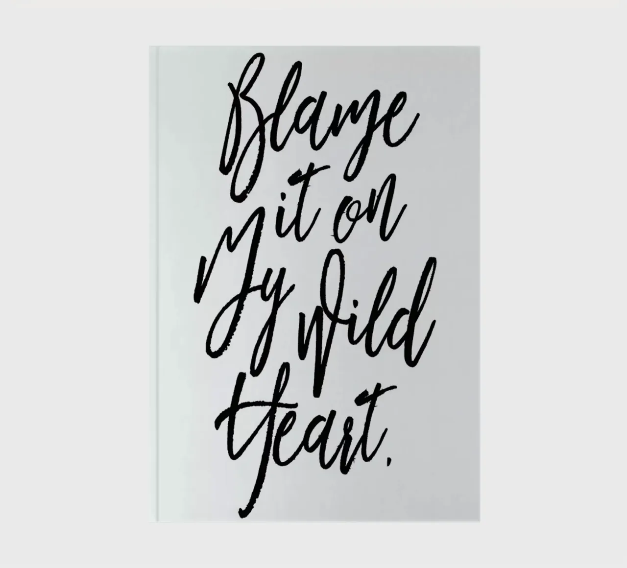 Blame It On My Wild Heart notebook by Honeymoon Hotel