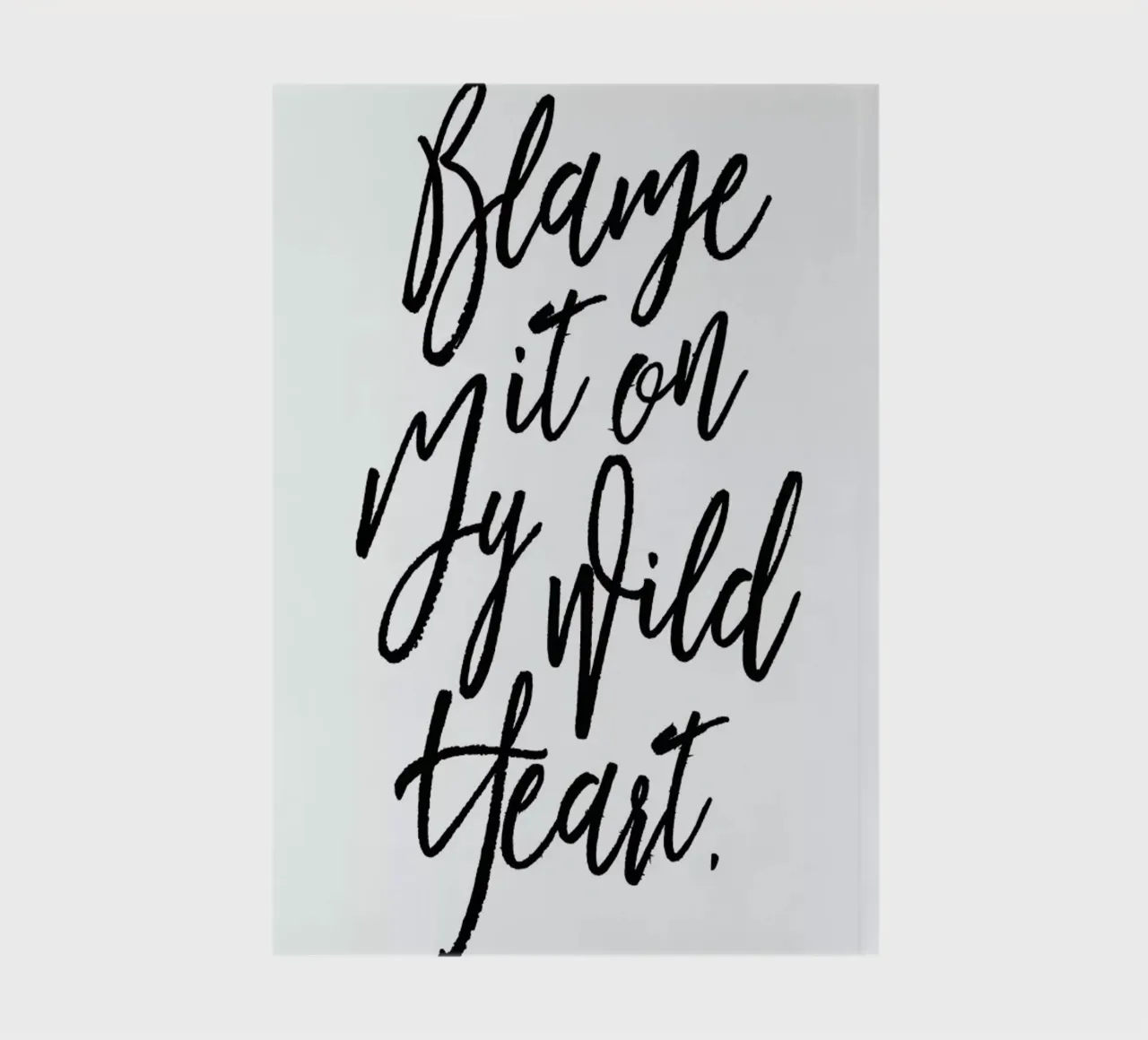 Blame It On My Wild Heart notebook by Honeymoon Hotel