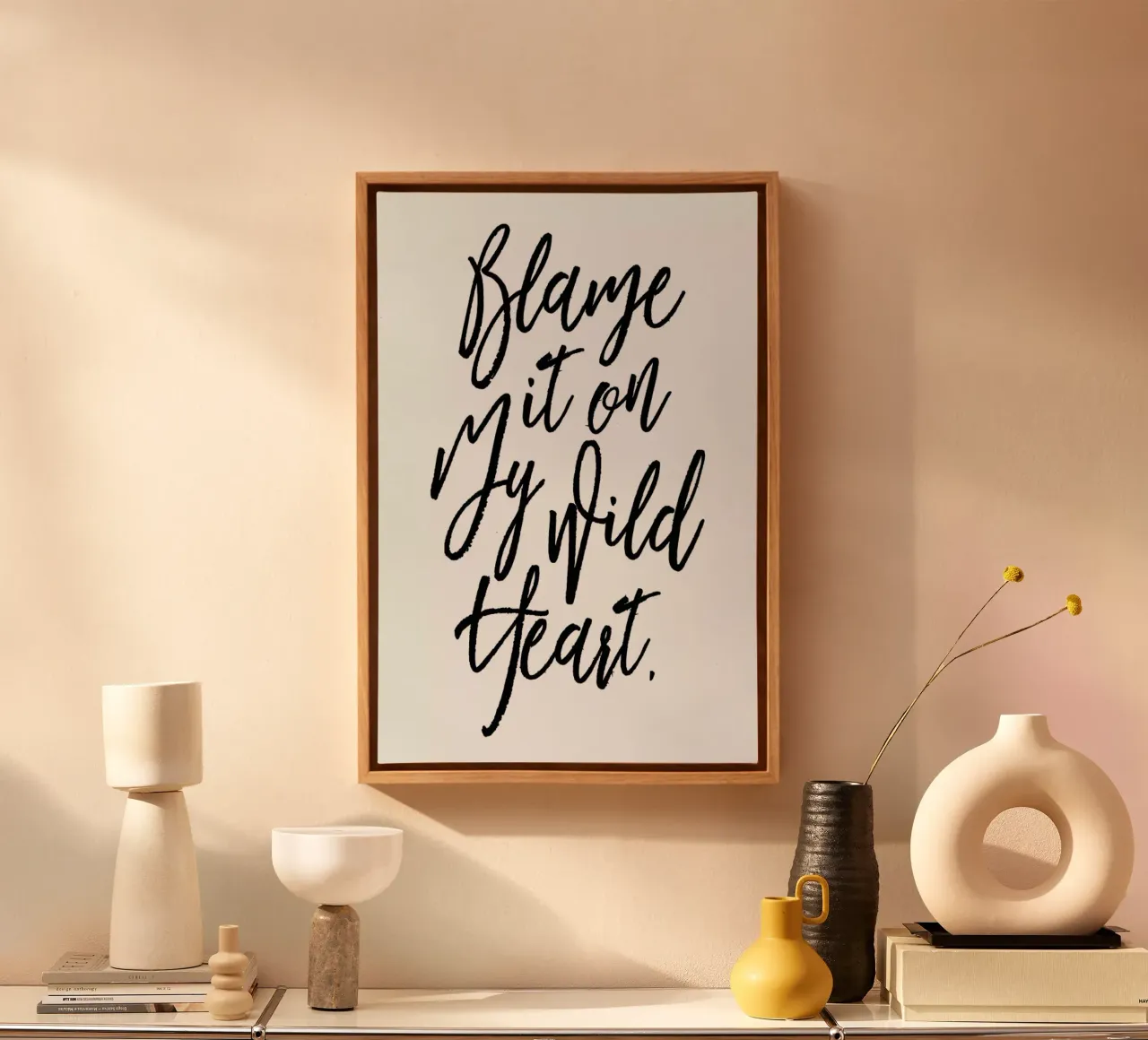 Blame It On My Wild Heart canvas by Honeymoon Hotel