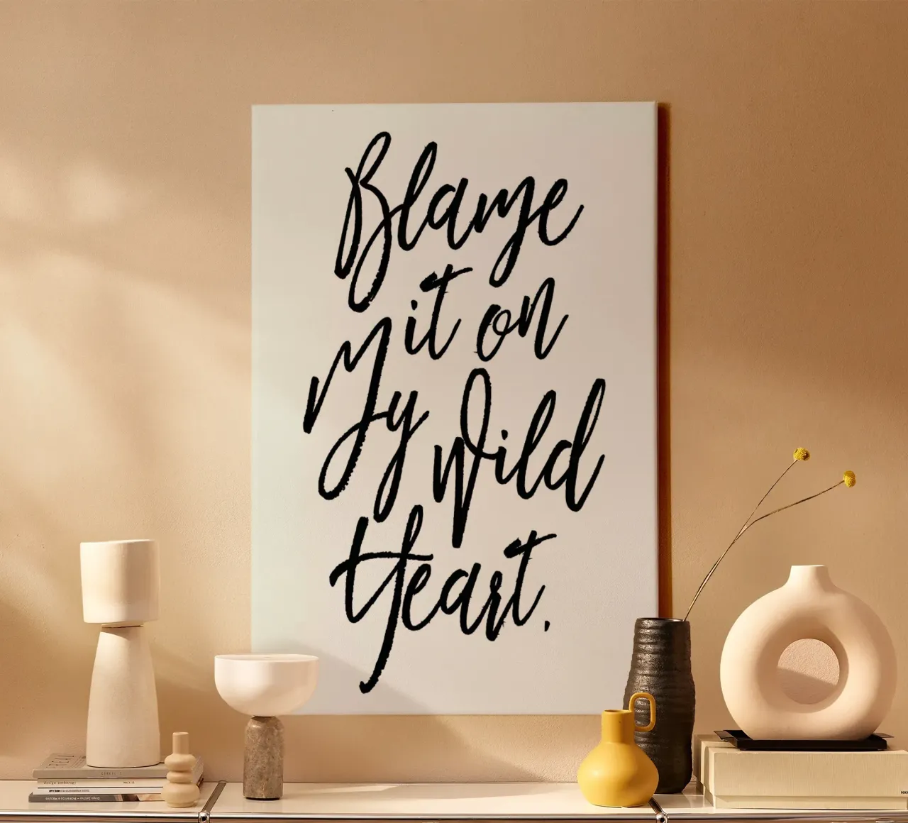 Blame It On My Wild Heart canvas by Honeymoon Hotel