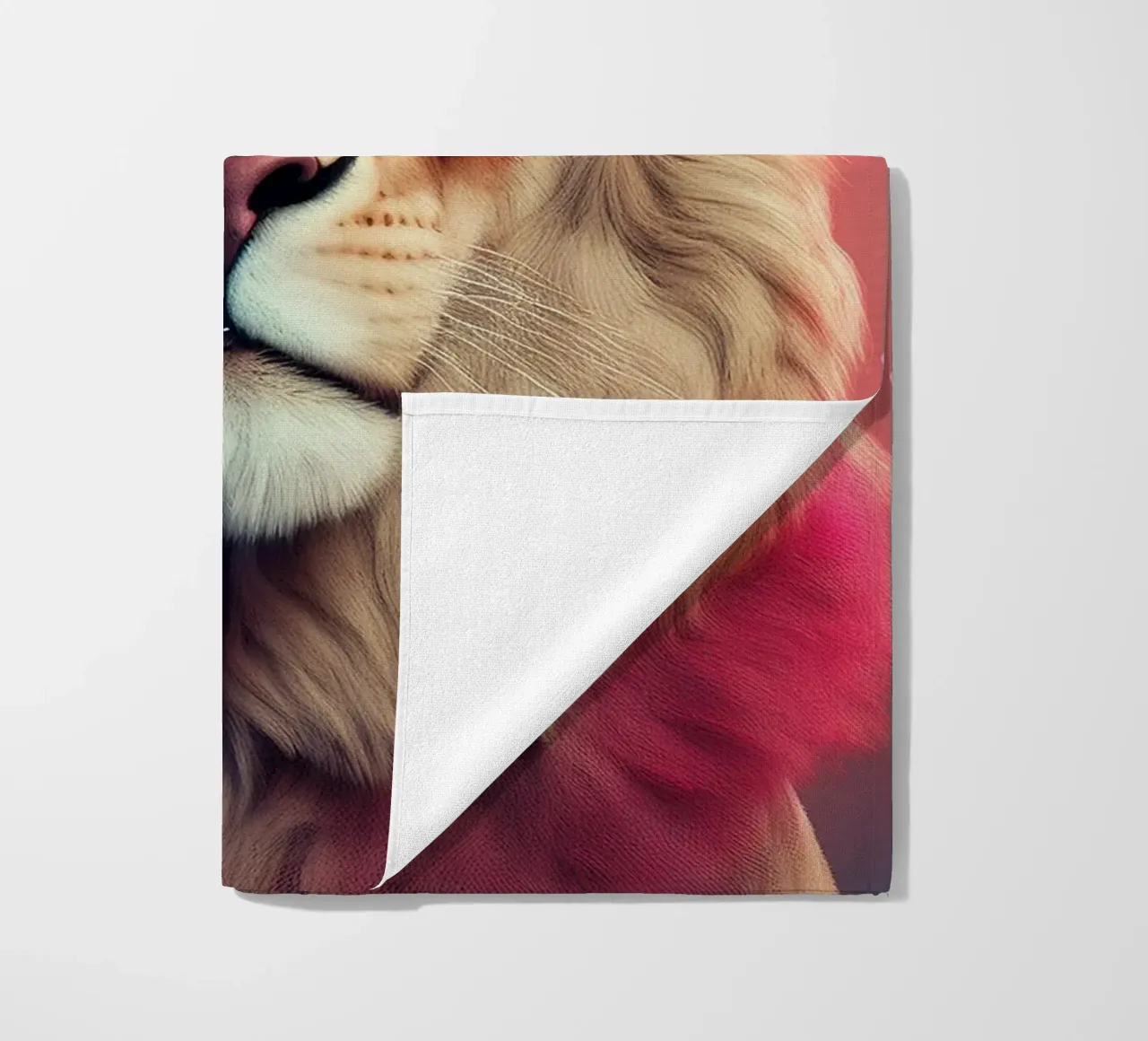 Löwe mit Herz-Sonnenbrille - Bold Valentine's Wall Art Strandtuch von FlexiDesignsByK