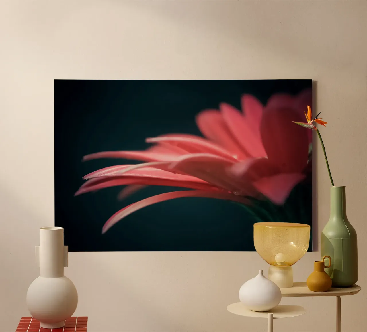 Gerbera flower no. 1 (close up) tela con Cornice a cassetta da adrianooliveiraphoto