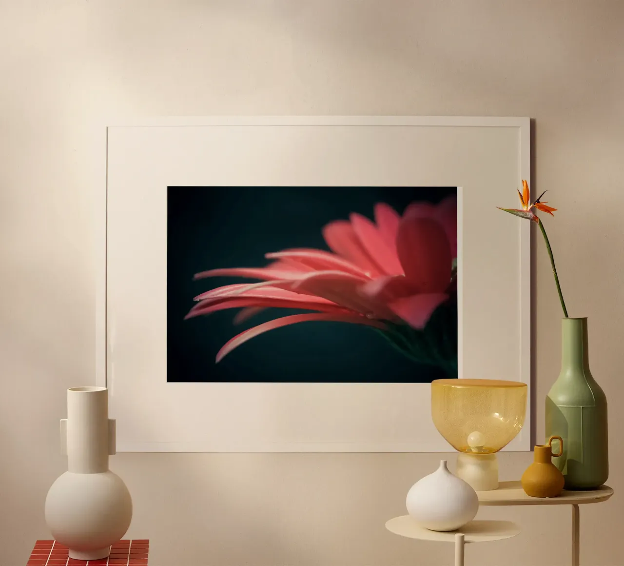 Gerbera flower no. 1 (close up) poster con marco de madera de adrianooliveiraphoto