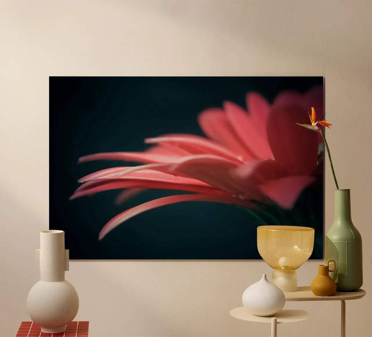 Gerbera flower no. 1 (close up) poster con marco de madera de adrianooliveiraphoto