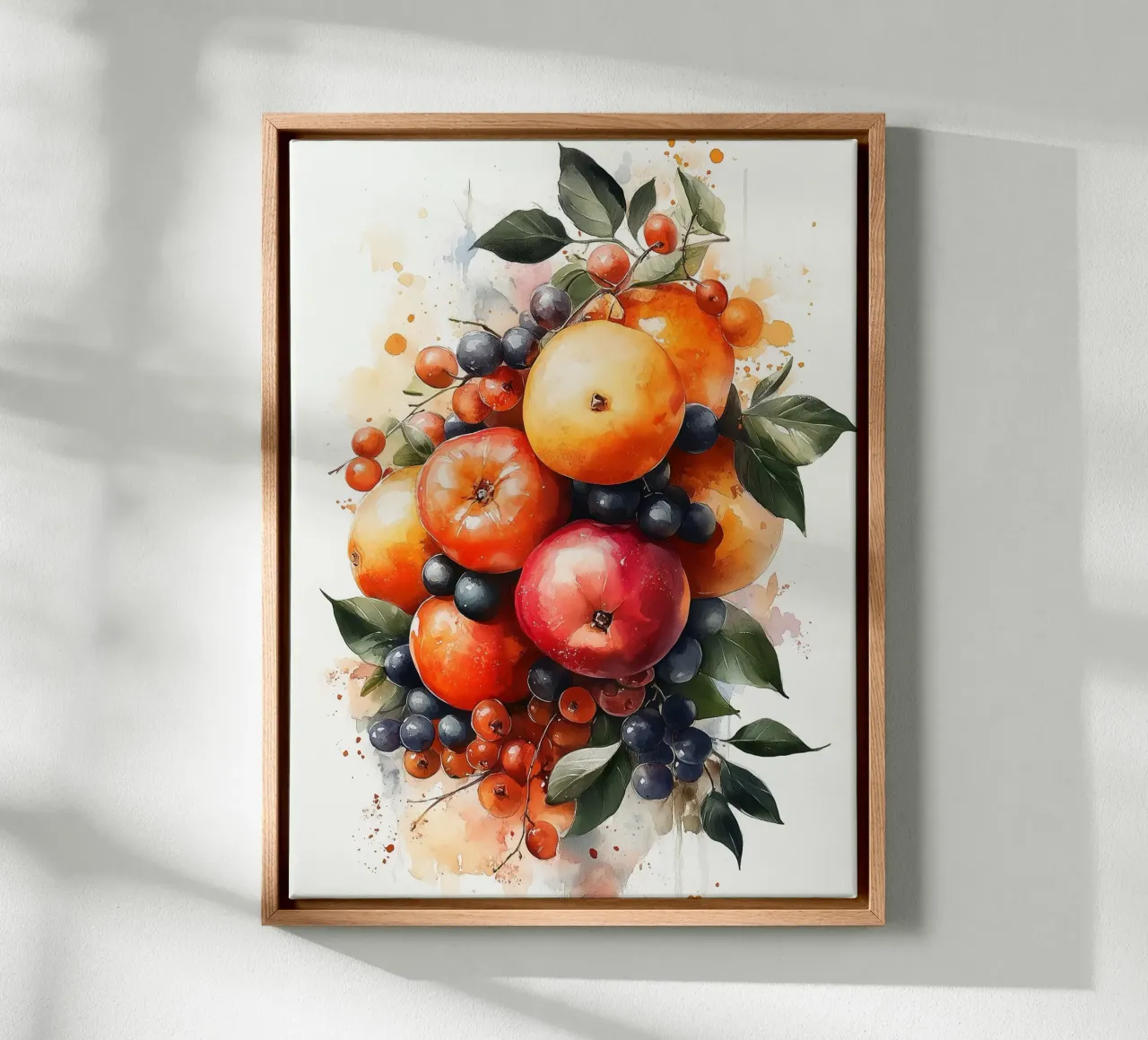 Frutta d'autunno tela con Cornice a cassetta da Spice & Style