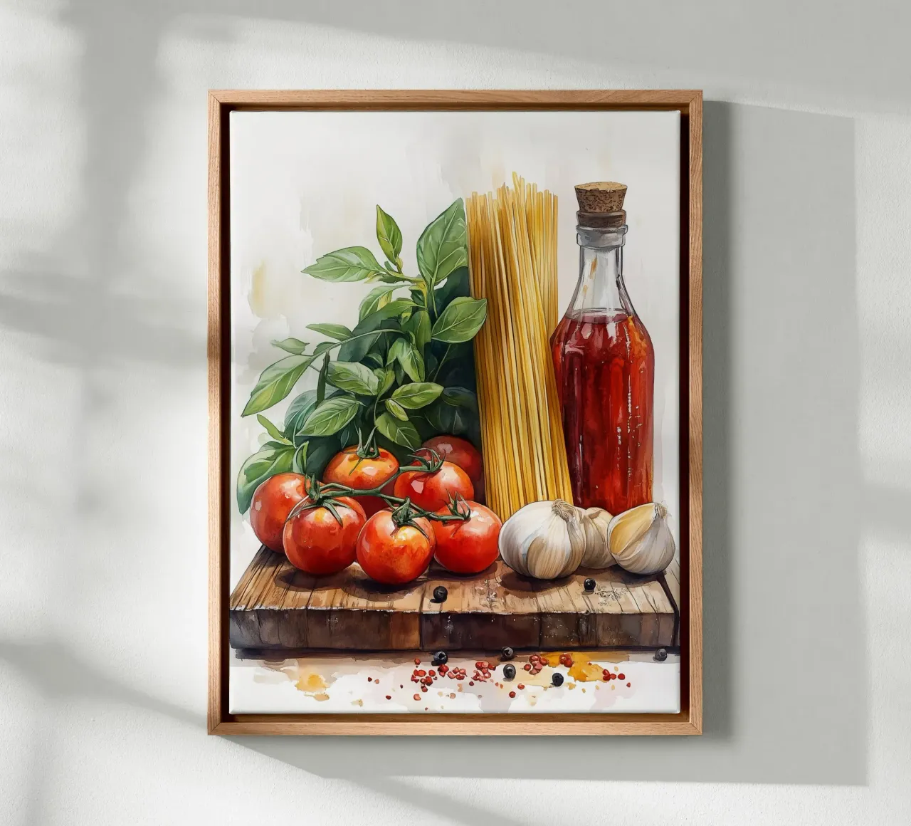 Cucina italiana tela con Cornice a cassetta da Spice & Style