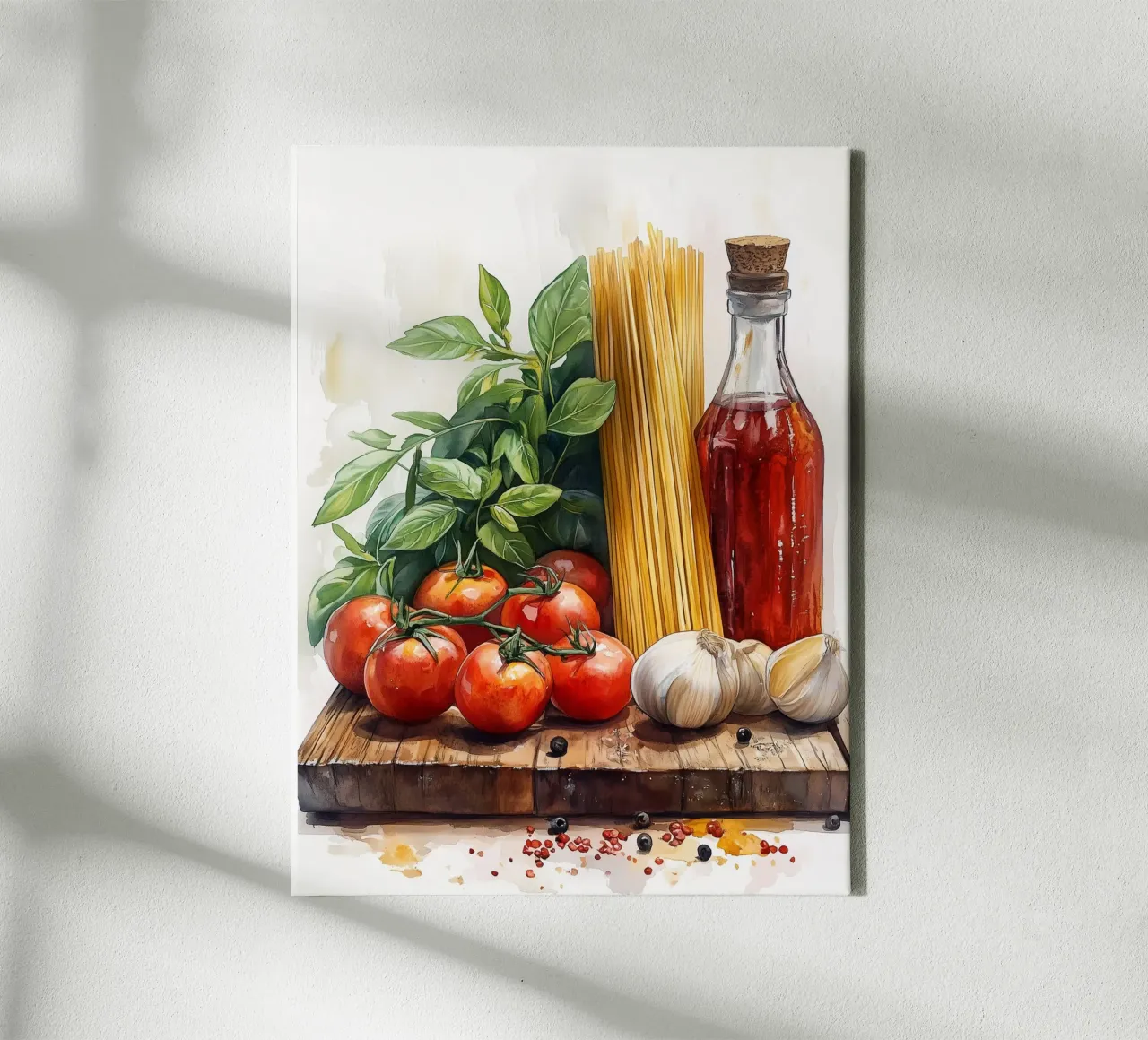 Cucina italiana tela con Cornice a cassetta da Spice & Style