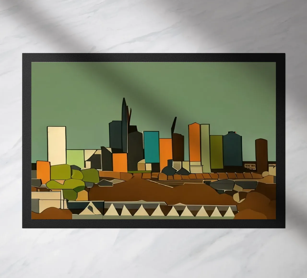 Skyline Francoforte sul Meno _1 zerbino da Abstract Art by LK