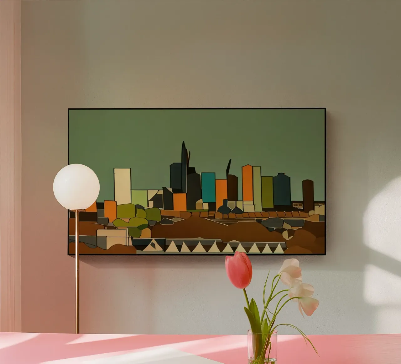 Skyline Francoforte sul Meno _1 plexiglass da Abstract Art by LK