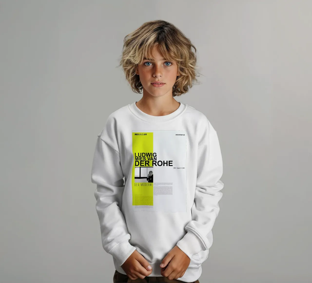 Mies Van Der Rohe felpa bambino da Naxart