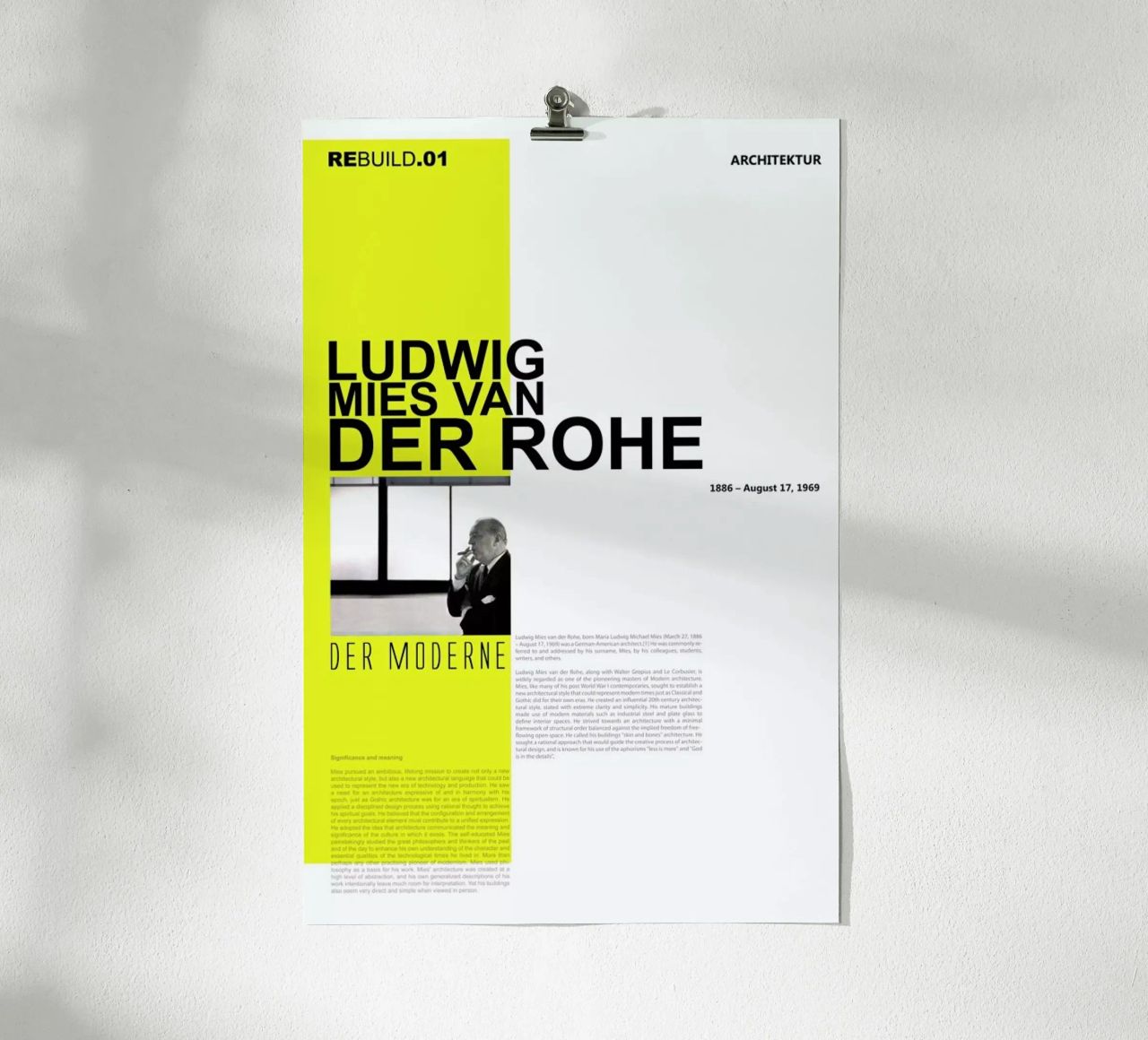Mies Van Der Rohe Poster von Naxart