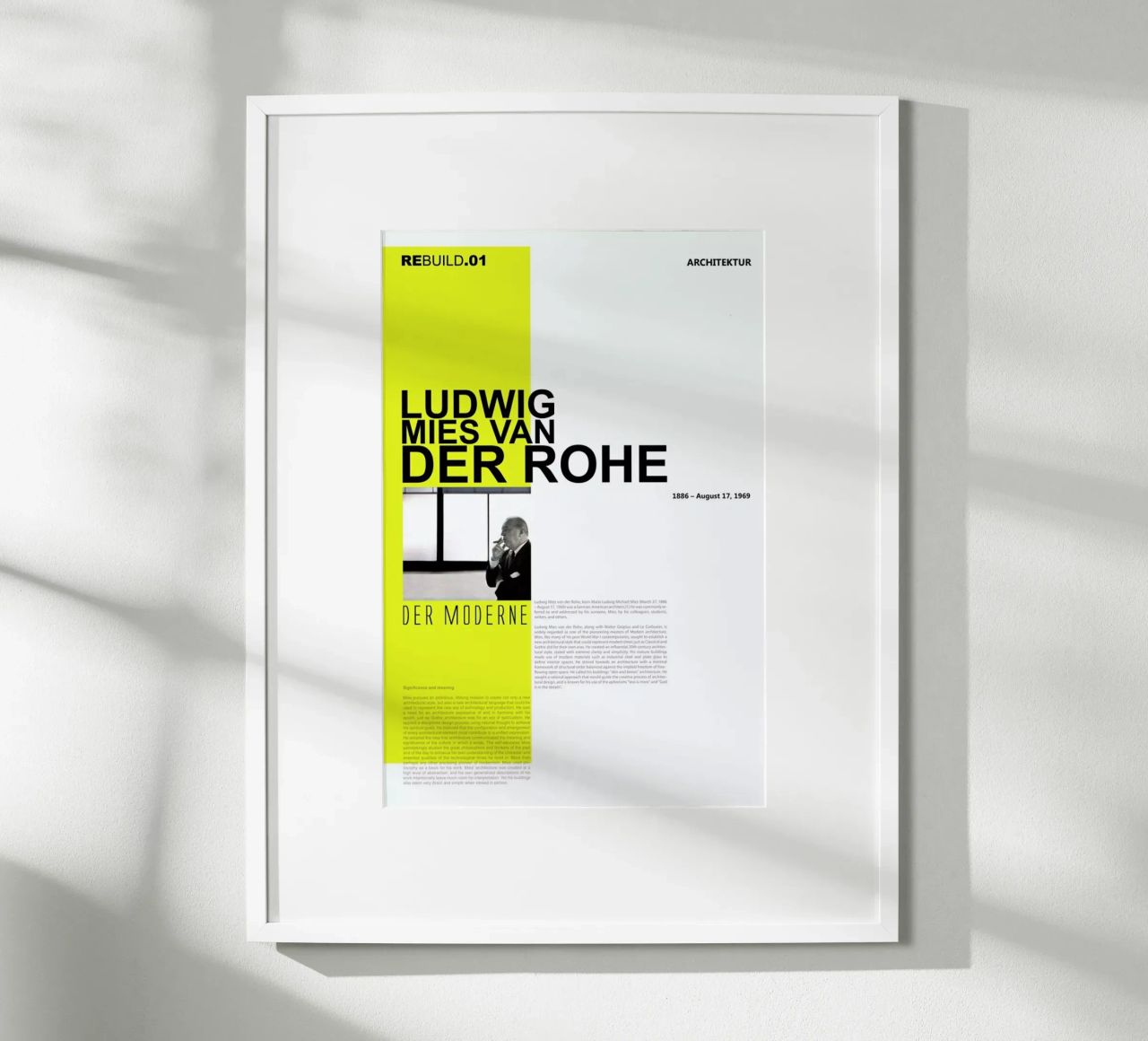 Mies Van Der Rohe Poster von Naxart