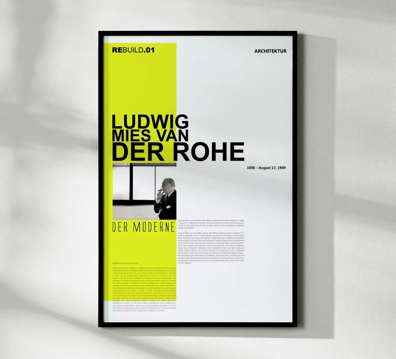 Mies Van Der Rohe Poster von Naxart