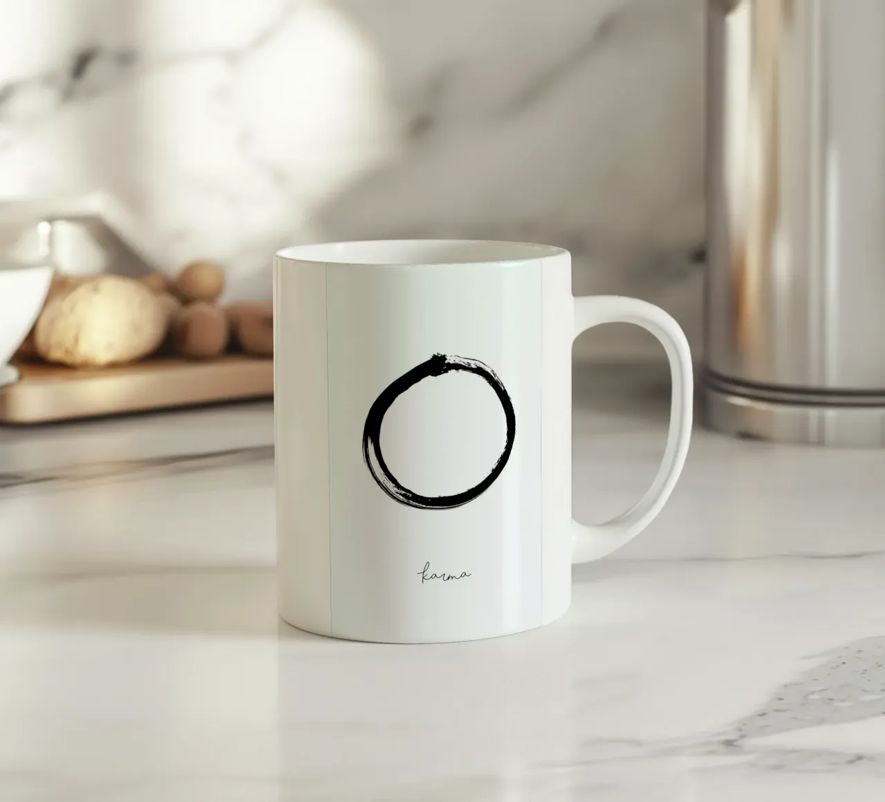 Karma ceramic mug by Honeymoon Hotel