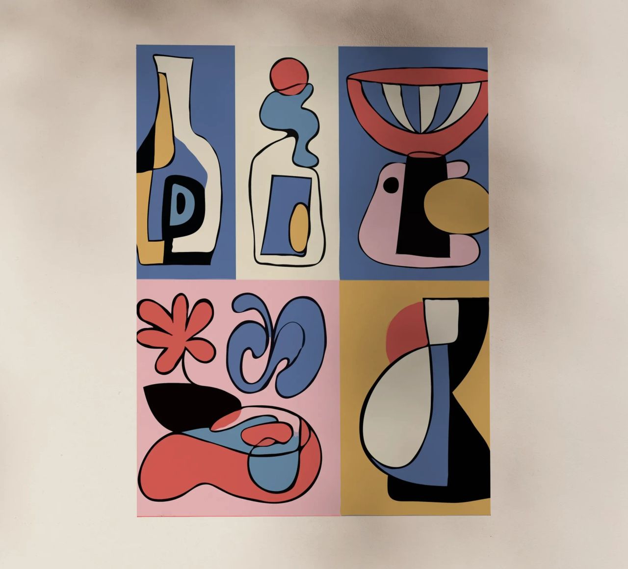 Bold abstract shapes pellicola backlit da ramosashop