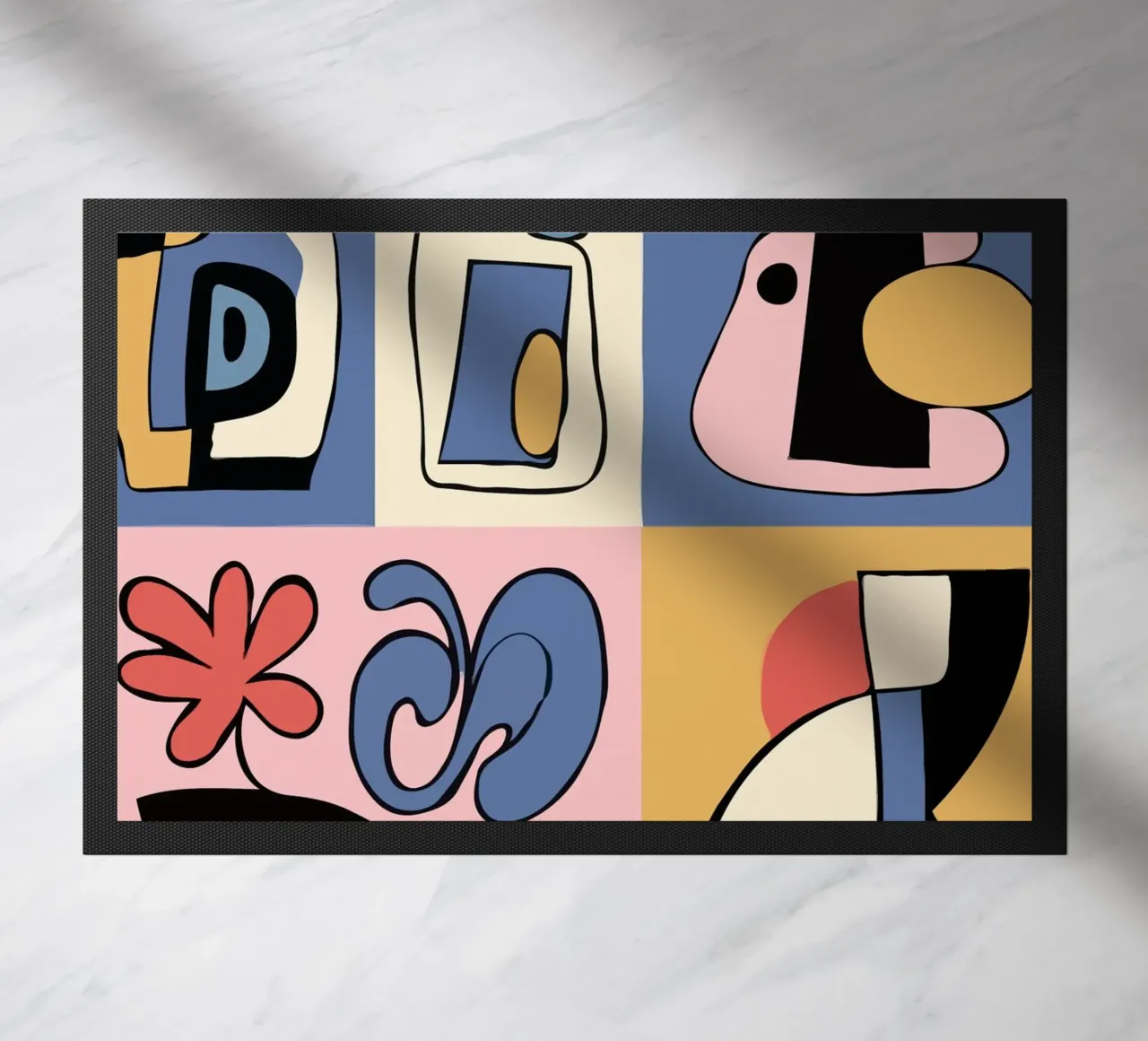 Bold abstract shapes felpudo de ramosashop