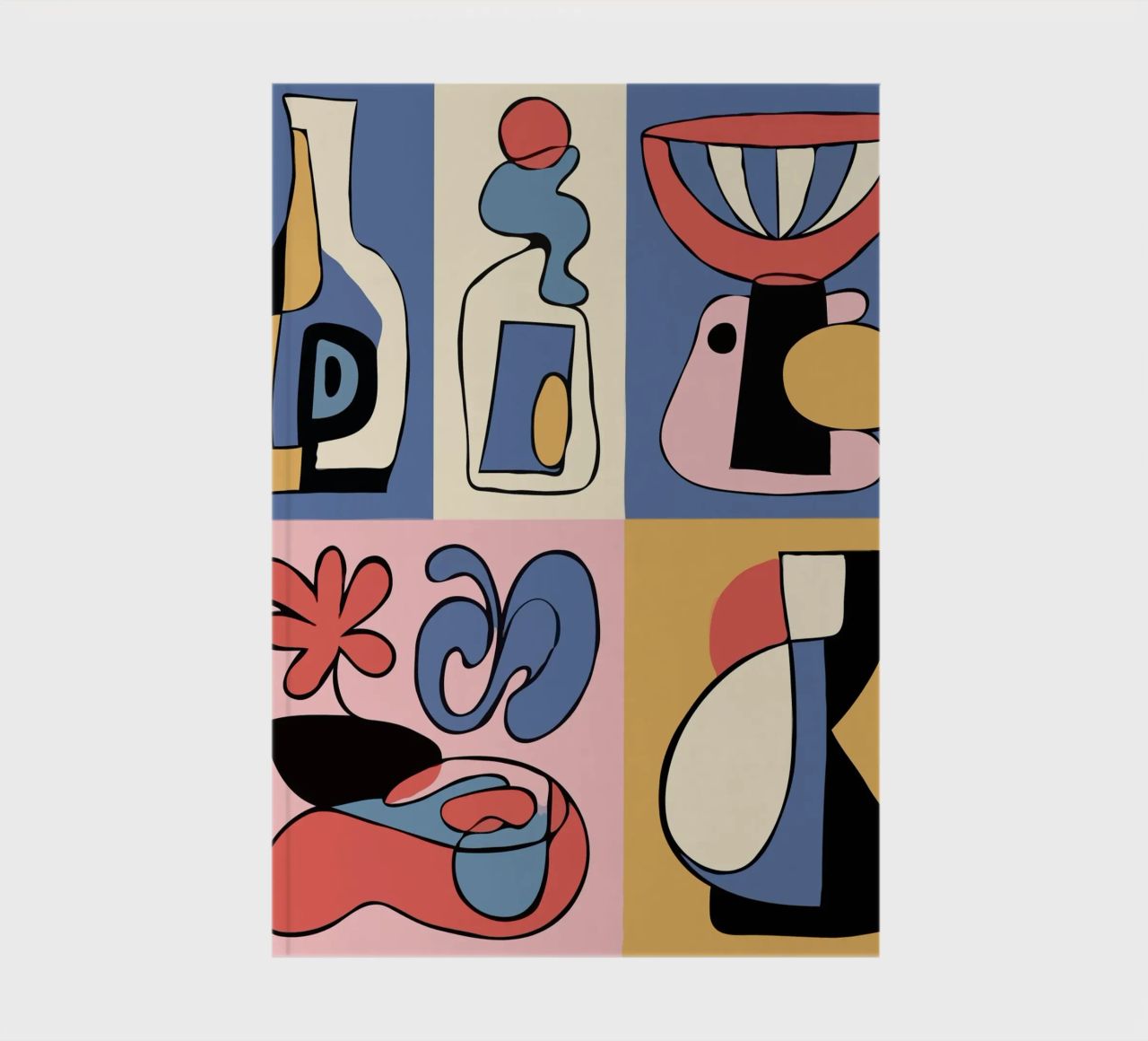 Bold abstract shapes notebook by ramosashop