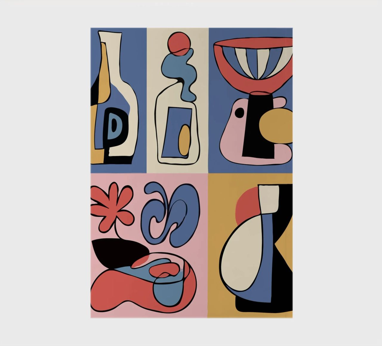 Bold abstract shapes notebook by ramosashop