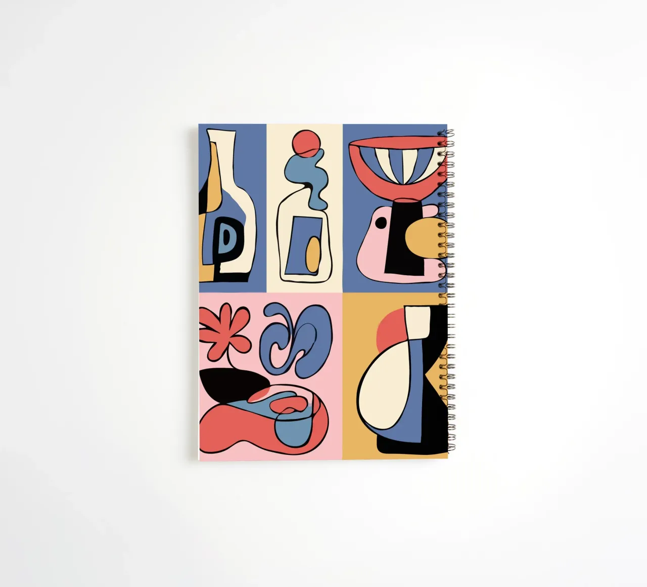 Bold abstract shapes cuaderno de espiral de ramosashop