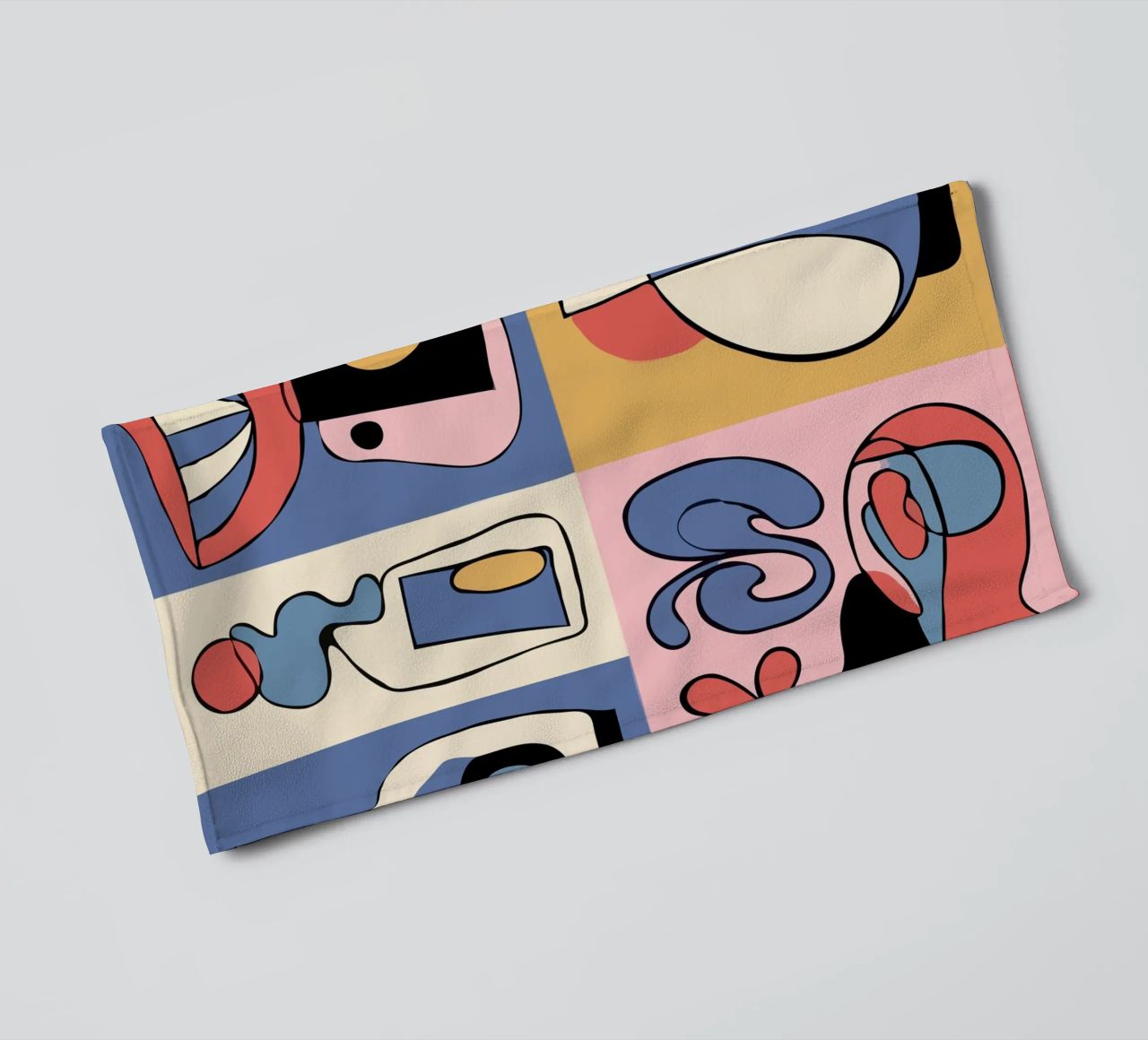 Bold abstract shapes towel by ramosashop