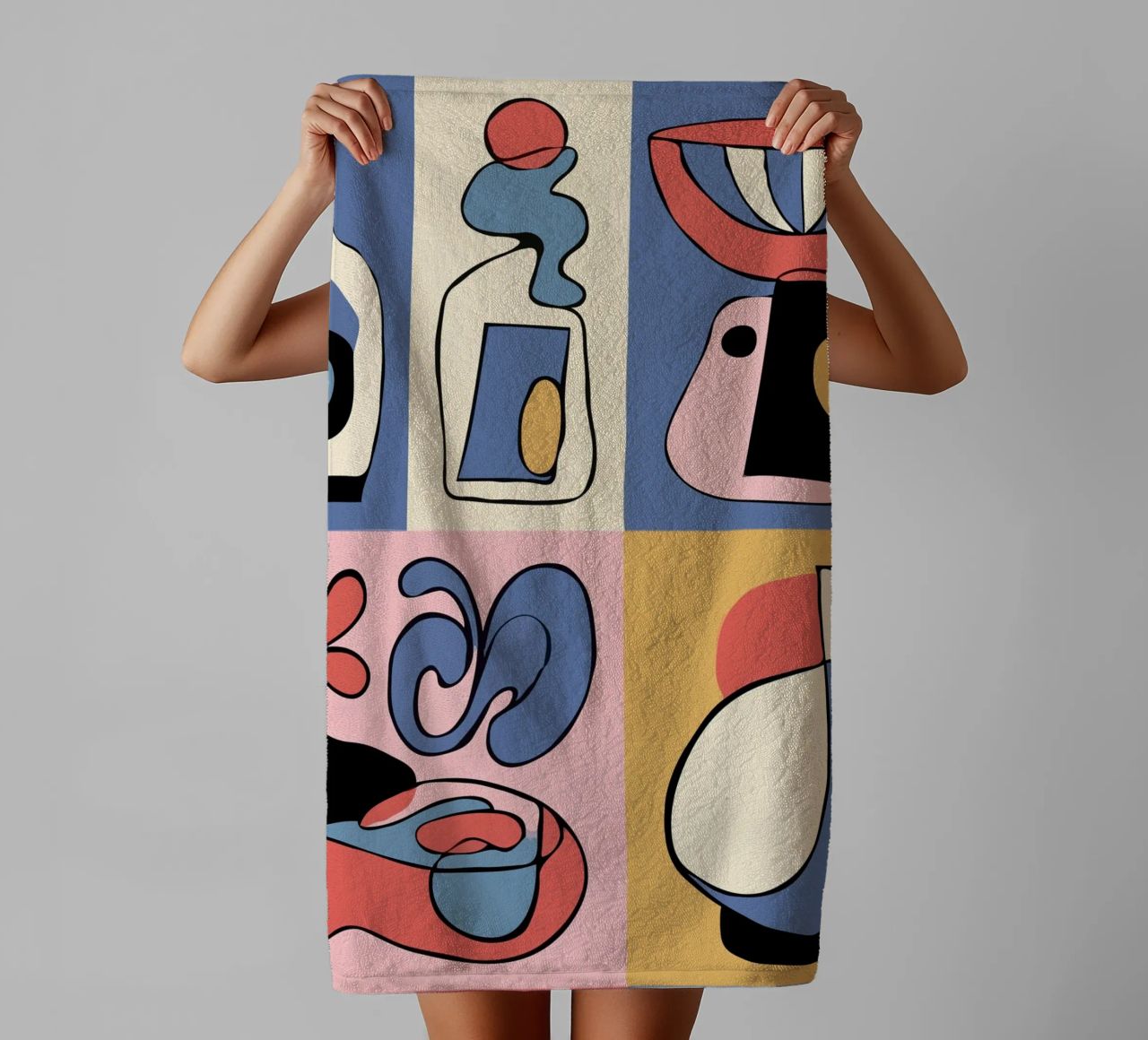 Bold abstract shapes towel by ramosashop