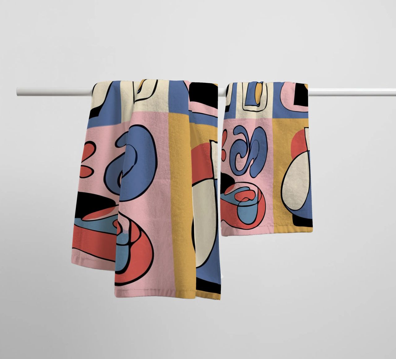 Bold abstract shapes towel by ramosashop