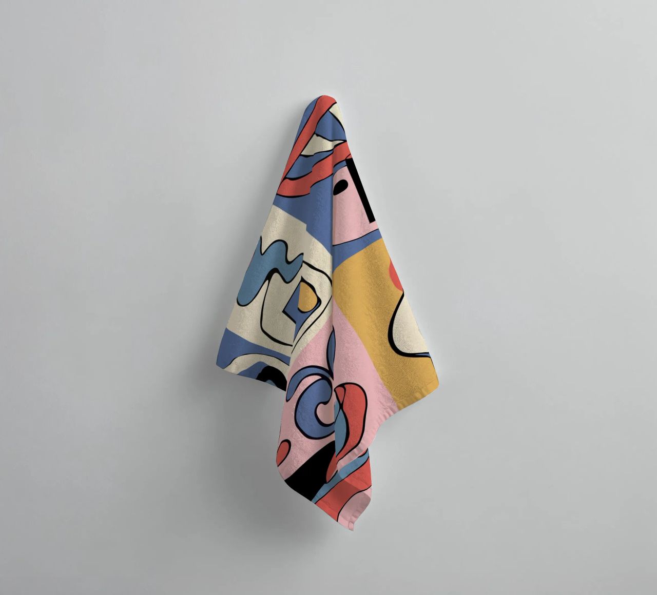 Bold abstract shapes towel by ramosashop