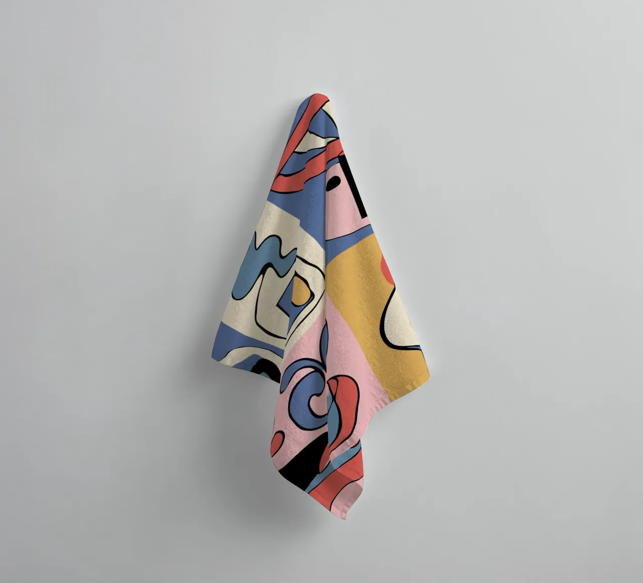 Bold abstract shapes asciugamano da bagno da ramosashop