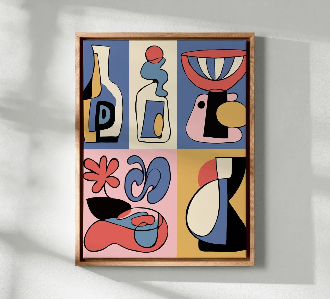 Bold abstract shapes canvas by ramosashop