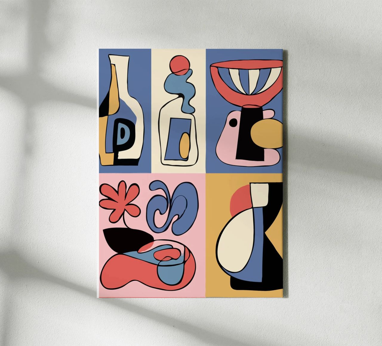 Bold abstract shapes canvas by ramosashop