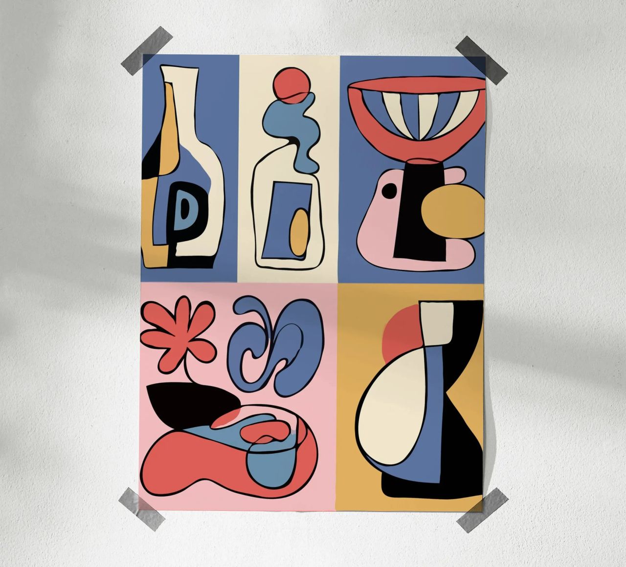 Bold abstract shapes poster by ramosashop