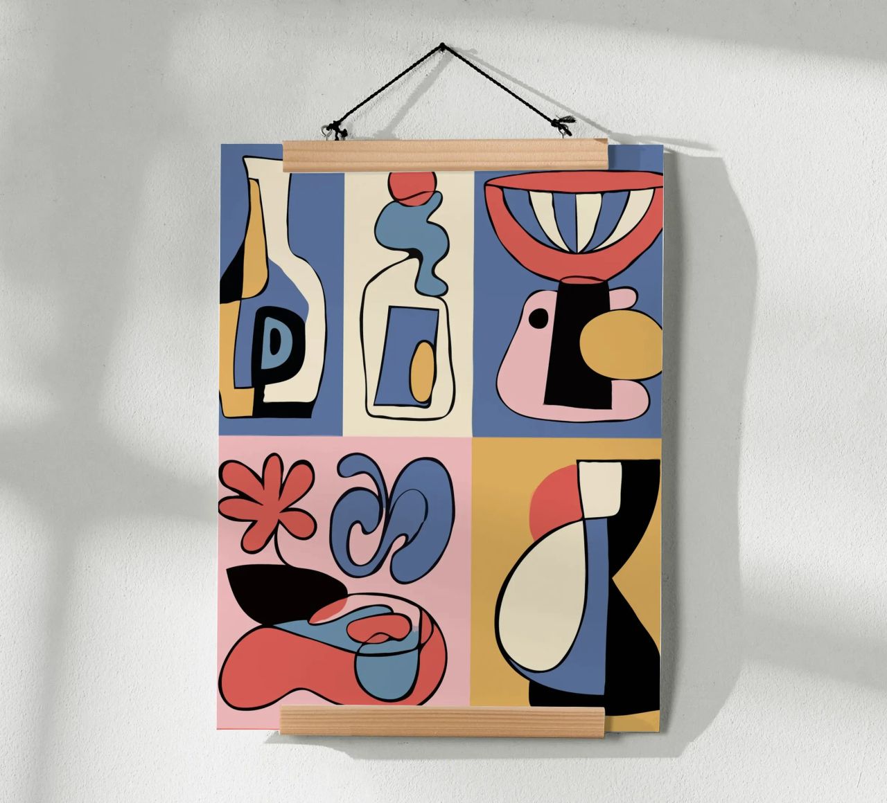 Bold abstract shapes poster by ramosashop