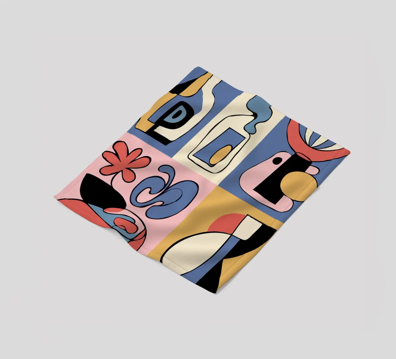 Bold abstract shapes coperta in pile da ramosashop
