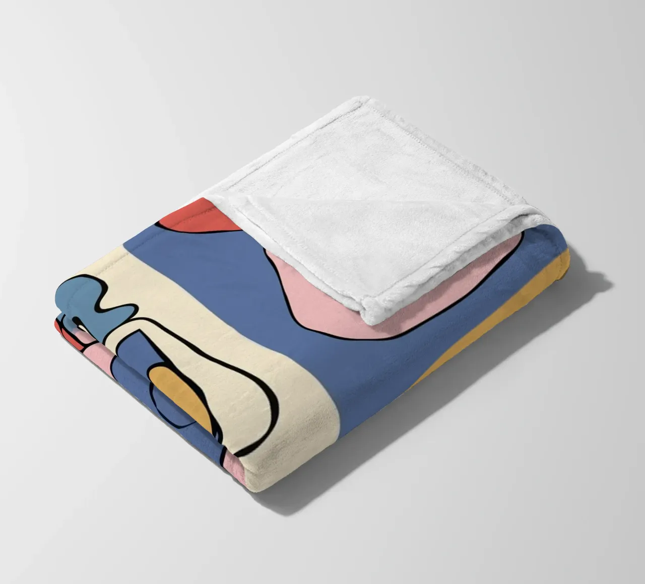 Bold abstract shapes coperta in pile da ramosashop