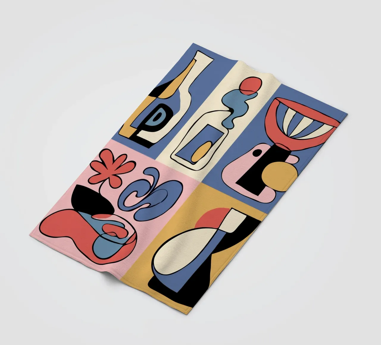 Bold abstract shapes coperta in pile da ramosashop