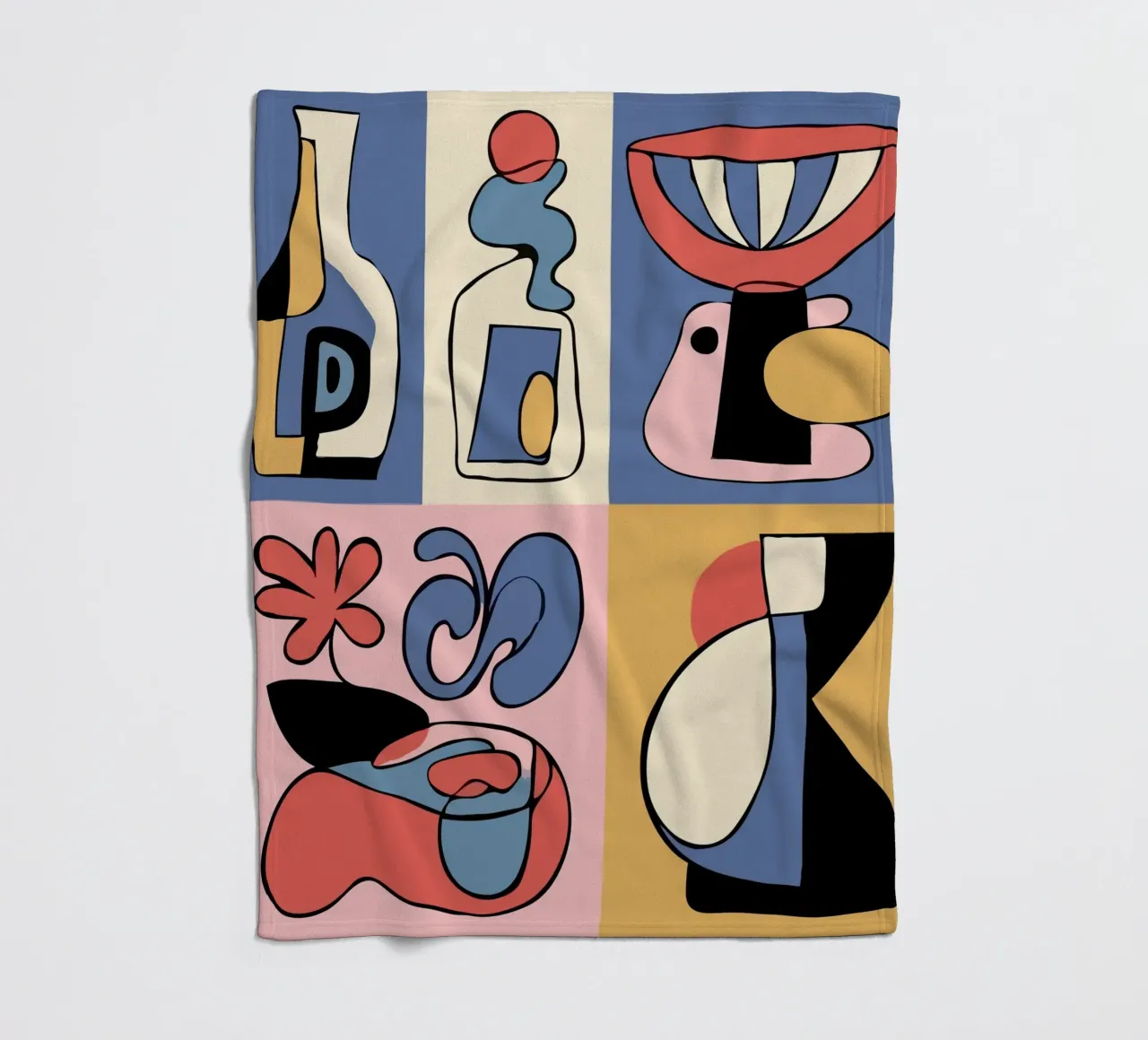 Bold abstract shapes coperta in pile da ramosashop