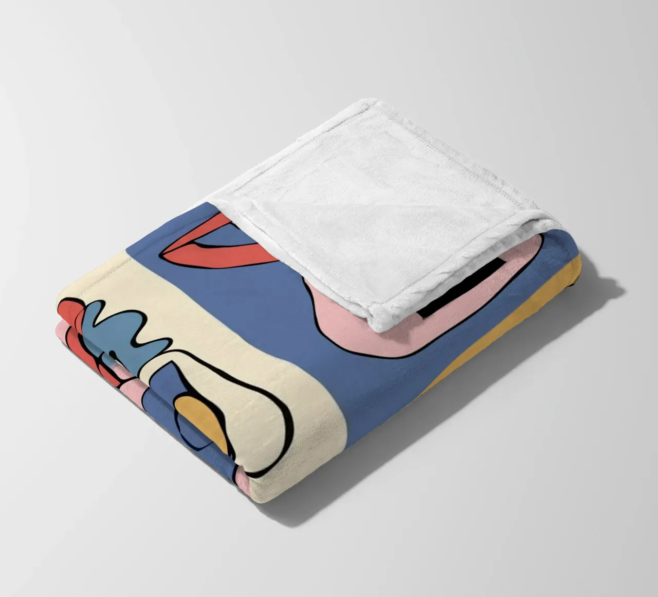 Bold abstract shapes coperta in pile da ramosashop