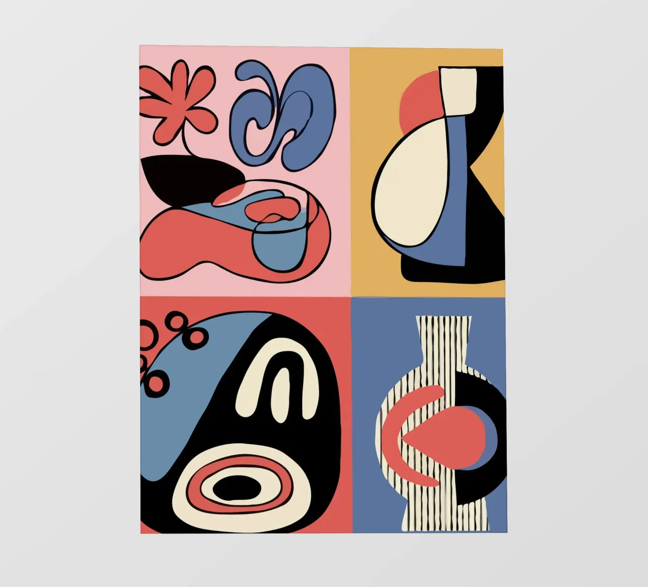 Vibrant abstract shapes and bold telo in pvc da ramosashop