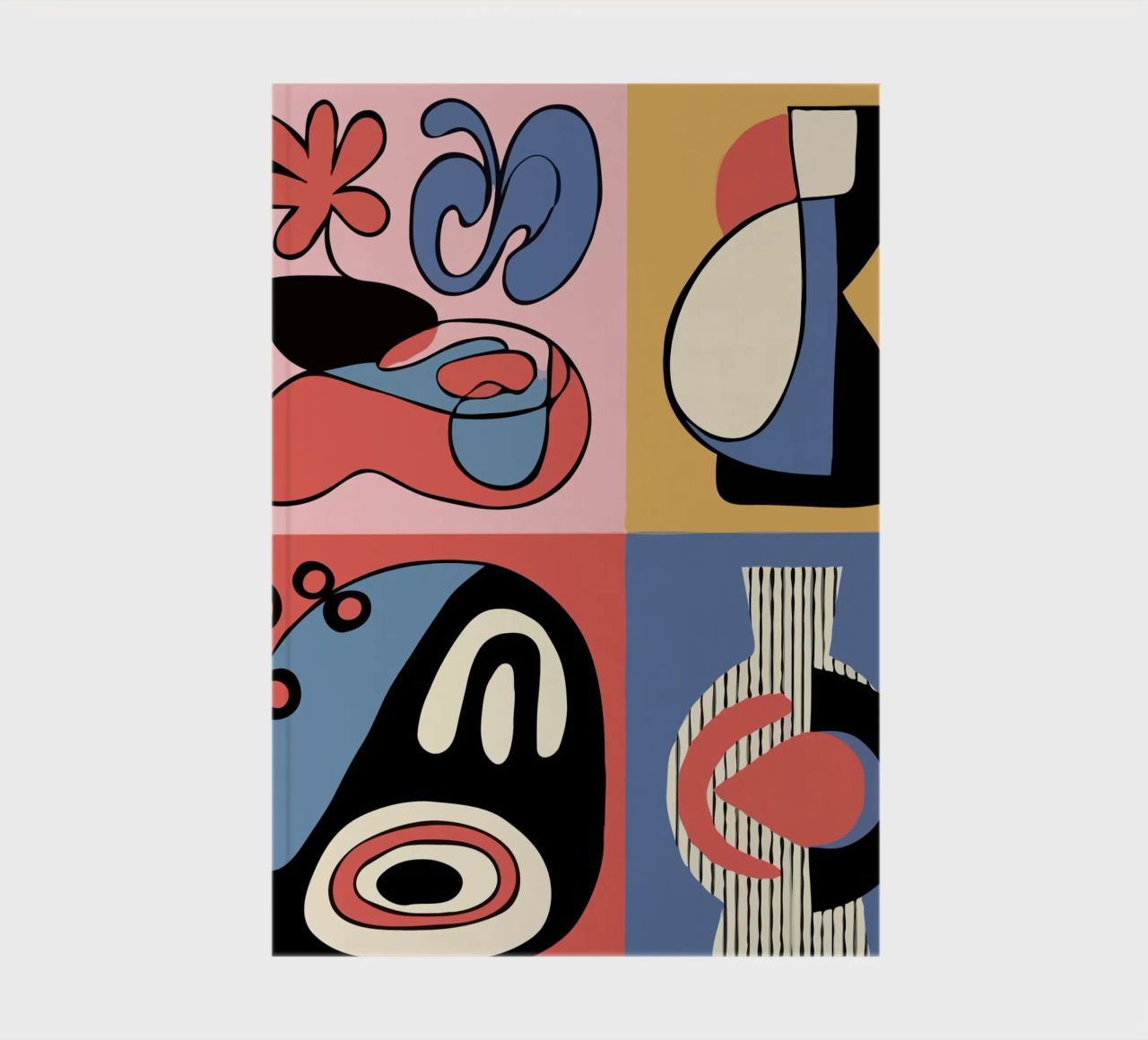 Vibrant abstract shapes and bold carnet de notes de ramosashop