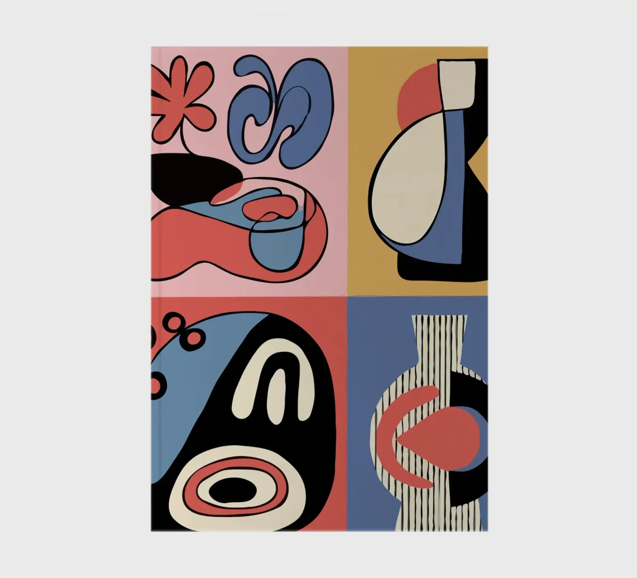 Vibrant abstract shapes and bold cuaderno de ramosashop