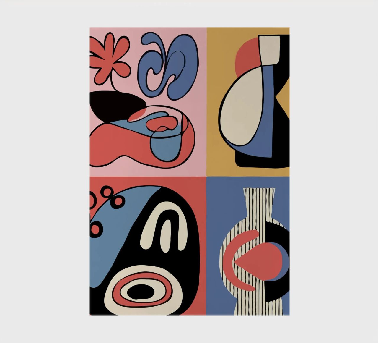 Vibrant abstract shapes and bold carnet de notes de ramosashop